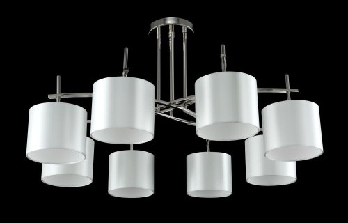 Люстра потолочная SERGIO PL8 NICKEL Crystal Lux серебряная на 8 ламп, основание никель в стиле современный  фото 3